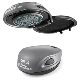 Оснастка для печати " Colop " d=40мм, корпус круглый, черный, корманный " мышка" , Stamp mouse R40