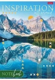 Тетрадь А4  80л " Hatber " Вдохновение вокруг (ассорти), линия, офсет, на скобе, обложка - глянцевый