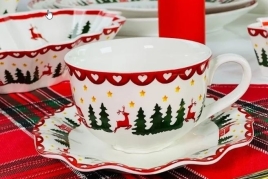 164-059 Чайный набор 12пр. 240мл НОВЫЙ ГОД в под.уп.(х6)Фарфор