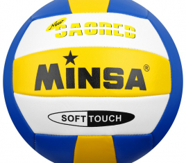 Мяч волейбольный MINSA размер 5, PU, 270 гр, рез. камера,   488227