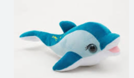 Мягкий Дельфин сияющий 182391B-T-35