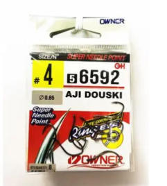 Крючки OWNER SUPER NEEDLE POINT 6562 CHINU DOUSKI №4, упаковка 10 пачек. (Арт-SK.07)