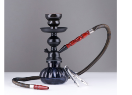 Кальян в сборе для курения комплект "Тунч", 25 см, 1 трубка , черный  9236282