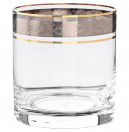 Набор стаканов для виски LARUS 410 мл "Панто платина, отводка золото" (6 шт) 410-662