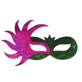 Маска картонная голографическая фигурная