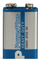 Батарейка солевая GP PowerPlus Heavy Duty, 6F22 (1604C)-1S, 9В, крона, спайка, 1 шт. 3045155