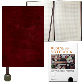 Ежедневник недатированный А4 искусственная кожа " KWELT " 116л Business notebook темно-бордовый, кле