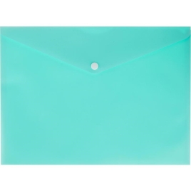 Папка-конверт на кнопке Calligrata Pastel A4 180мкм, мятный 9784324