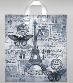Пакет "Парижский день", полиэтиленовый с петлевой ручкой, 38 х 42 см, 40 мкм   3312695