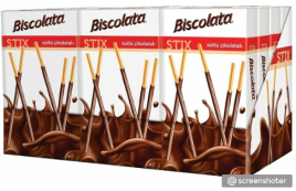 Палочки BISCOLATA  шоколадные в асс-те 27.5 г (24 шт/уп)