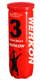 Мяч для большого тенниса WERKON 989, с давлением (набор 3 шт) 1864682