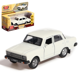Машина металлическая "Москвич-2140sl" азлк 12,5 см, инерция, белый AZLK2140M-12-WH 10402899