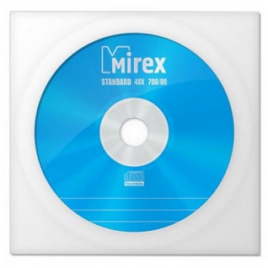 Диск CD-R " Mirex " Standard 700 Мб 48x в бумажном конверте