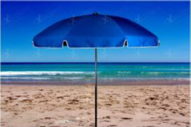 уличный зонт круглый цвет синий внутри серебрянный 240см 10спиц