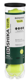 Мяч для большого тенниса  BOSHIKA 25% шерсти, каучук набор (4 шт в тубе)   9469182