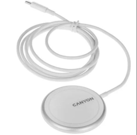 Беспроводное зарядное устройство Canyon CNS-WCS100, MagSafe, 15 Вт, LED идикатор, магнитное 9646031