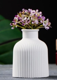 Ваза «Кувшинчик в полоску», 9.5×7 см, гипс, белая