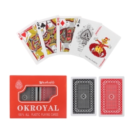 Карты игральные пластиковые "Royal", 2 колоды по 54 шт, 19 мкм, 8.8 х 5.7 см , микс 446781