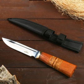 Нож охотничий "Ролло" 26см, клинок 140мм/3,4мм, дерево
