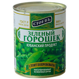Горошек СТОЕВЬ зеленый ж/б 420 г (12 шт/уп)