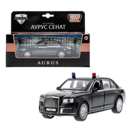 Машина металл "Аурус сенат" 13,5 см,черный, инерц, SENAT-13-BK-WOD 10846982