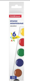 Акварель 6цв картон пластик ErichKrause "Basic" европодвес 51440 5166390
