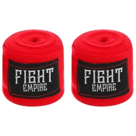 Бинты боксерские FIGHT EMPIRE 4 метра, эластичные, цвет красный    4763320