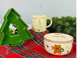 164-069 Детский набор 3 предмета НОВЫЙ ГОД в под.уп.(х12)Фарфор