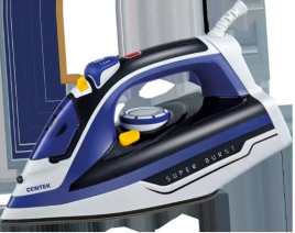 Утюг Centek CT-2350 BLUE (синий) 2600Вт, КЕРАМИЧЕСКАЯ подошва, ВЫСОКАЯ МОЩНОСТЬ, 300 мл