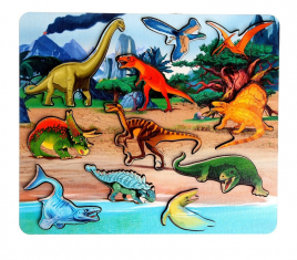 Рамка-вкладыш "Мир динозавров" 11 дет. арт.8412 7500580