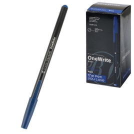 Ручка шариковая " Bruno Visconti " OneWrite Black, синяя 1,0мм, цвет корпуса черный, одноразовая, ка