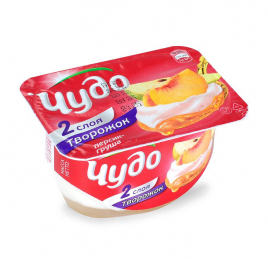 Йогурт ЧУДО персик груша 4,2% 100 г
