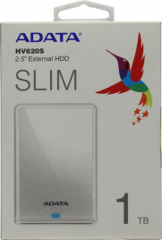 Внешний диск компьтерный A-DATA 1TB HV620S USB3.0 SLIM белый (AHV620S-1TU31-CWH)