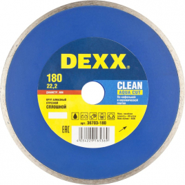 Диск DEXX CLEAN AQUA CUT алмазный отрезной по керамограниту 180мм 36703-180