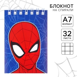 Блокнот А7 32 л, на гребне, Человек-паук 9353172