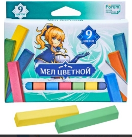 Мел цветной 9 шт. "Аниме" FORUM Office Collection FMC-9 Ani