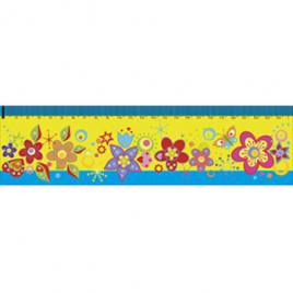 Закладка-линейка " Мир поздравлений " 065 Цветочки
