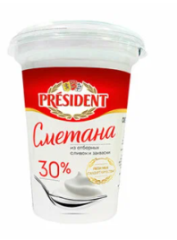 Сметана ПРЕЗИДЕНТ 30% 350 г