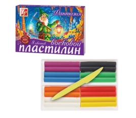 Пластилин " Луч " Фантазия  8цв 140г восковой, мягкий, со стеком, картонная упаковка 25С1522-08