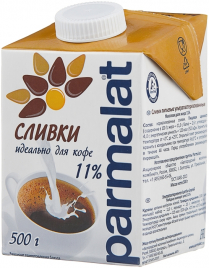 Сливки ПАРМАЛАТ 11% 500 г (12 шт/уп)