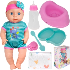 Пупс Miss Kapriz MK2540C-B Мамина Кроха с аксесс. в кор.Предназначен для детей в качестве игрушки, М