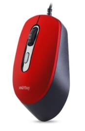 Мышь проводная беззвучная Smartbuy ONE 265-R красная (SBM-265-R)