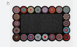 Коврик придверный Доляна «Глория», с окантовкой, 46×75 см