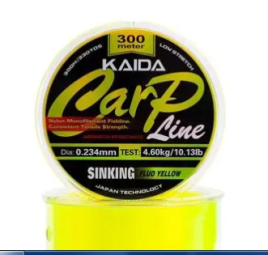 Леска CARP LINE FLUO YELLOW 300м 0,234мм 4,60кг
