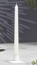 Свеча античная, 2.2×25 см, лакированная белая