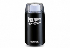 Кофемолка Centek CT-1360 Black (черн) 250Вт, 45 г, 5 ЧАШЕК АРОМАТНОГО КОФЕ, прозрачная крышка