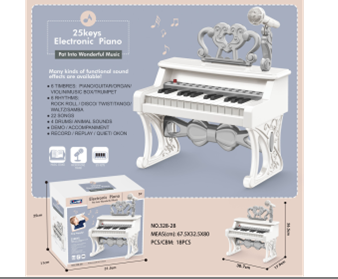 Пианино электронное 25 клавиш , белое 328-28 фото 1
