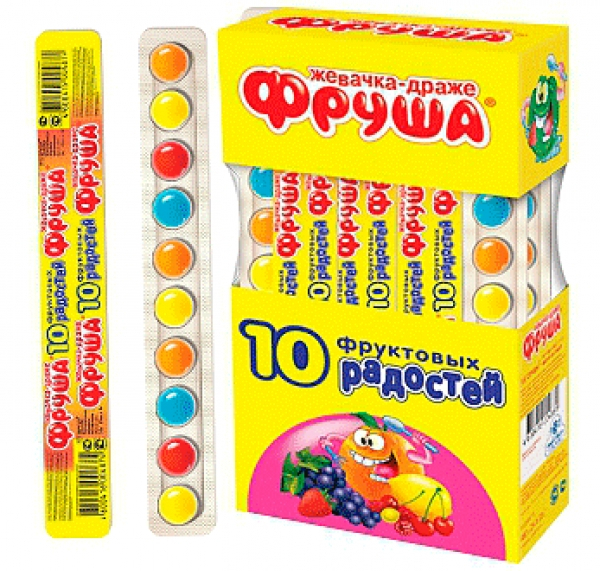 Жевательная конфета ФРУША 20 г (24 шт/бл) фото 1