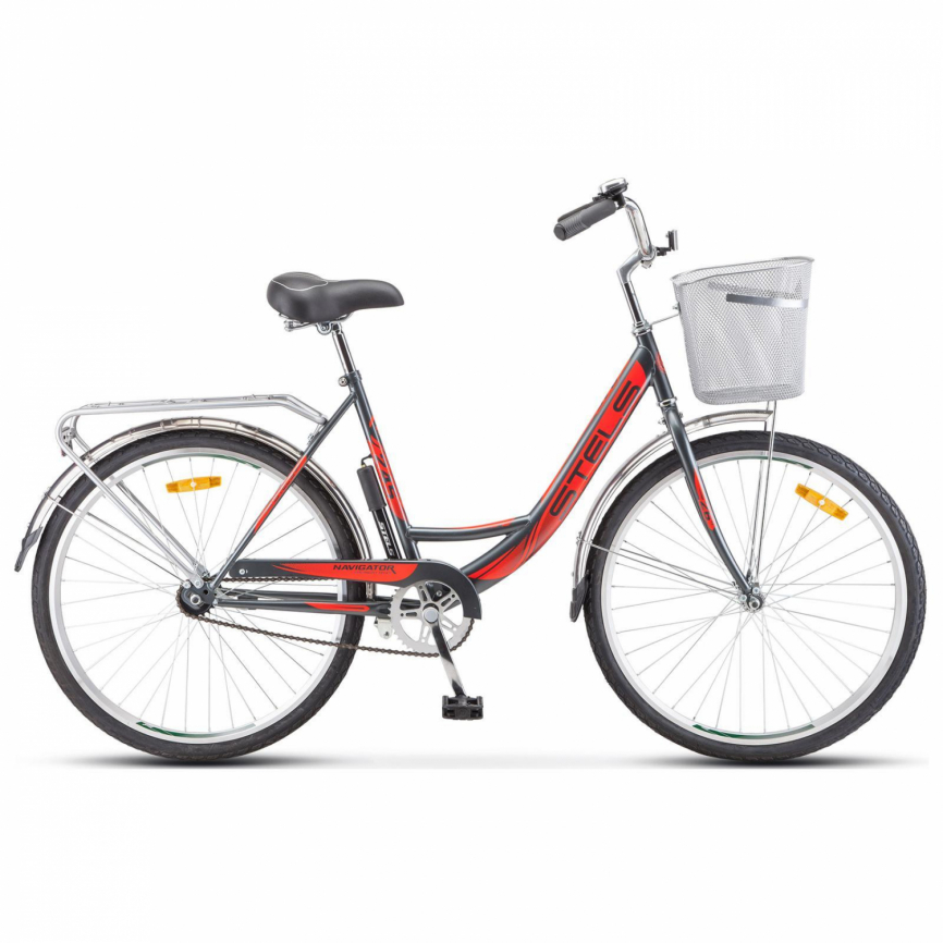 Велосипед 26" Stels Navigator-245, Z010, цвет серый/красный, размер 19" 6858664 фото 1
