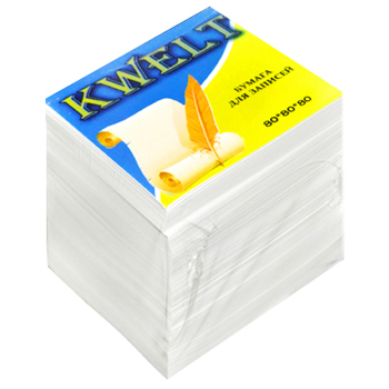 Блок бумаги " KWELT " 8*8*8 см белый 80г/м2 КР-00017 фото 1